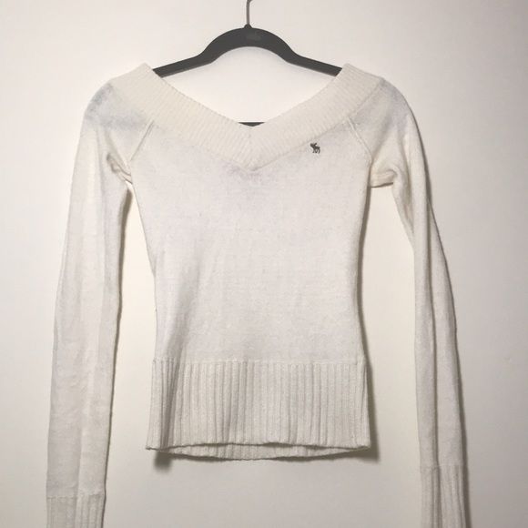 Knit Angora cashmere wool V back V neck sweater - Picture 2 of 15
